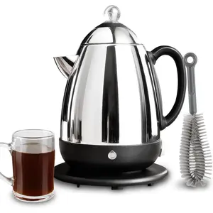 Electric Coffee Percolator Stainless Steel Coffee Maker with Clear Brew Progress Knob & Cleaning Brush Auto Keep Warm Cordless Serving elegant design Coffee pot with /OFF  (10 Cup)