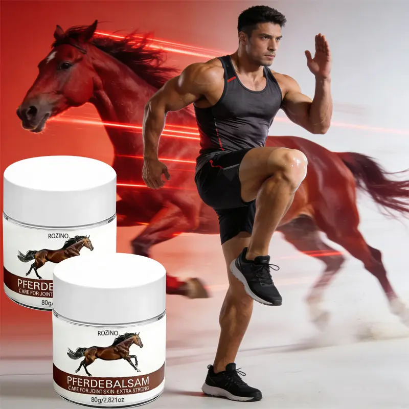 Rozino Pferdebalsam 80g/2.82oz - Extra Strong Joint & Skin Care for Athletes - Horse Motif Design - Ideal for Active Lifestyle
