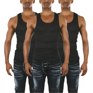 ToBeInStyle Men's Multi-Item Pack Of Classic Slim Fit Pre-Shrunk A-Shirt Tank Tops Undershirt
