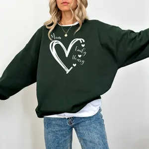 Personalized Mom Sweatshirt with Kids Names Inside Sketched Heart | Custom Mama Jumper | Heartfelt Mother’s Day Gift | High Quality Gildan Soft Cotton Crewneck