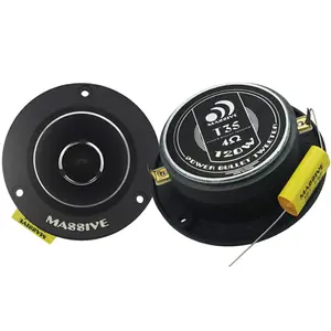 Massive Audio T35V2 30 Watts RMS 4 Ohm 25.5mm Power Bullet Tweeter Pair with Aluminum Mount for High-End Audio Systems Speakers Smartphone