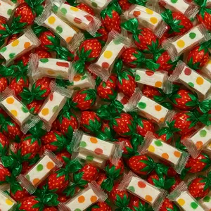 NOUGAT BON BON Candy Mix 1 lb Jujube Nougat & Strawberry Bon Bon Soft Candies Bulk for Parties Gifting & Candy Bowls Festive Occasions