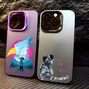 Phone, Cellphone Case for iPhone 17 16 15 14 13 12 Pro Max Air Magnetic MagSafe Matte Laser Metallic | Aurora Gradient Finish with Matte Texture | Durable Scratch-Resistant Anti-Fingerprint Protective Cover Anime Shangri la Frontier Accessories