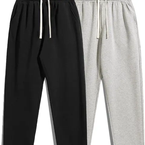 Men's Solid Drawstring Waist Sweatpants, Baggy Jogging Pants,Casual Plain Soft Texture Pocket Design Pants for Fall,Winter, Men's Trousers for Daily Wear, Comfy Pants,Lounge Pants,Pants for Men, Work Pants Men, Baggy Sweatpants Men, Regular Fit Tracksuit