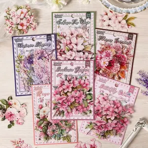 Floral Vinyl Sticker Set - 10 Designs with Vibrant Floral Patterns for Scrapbooking Stamping sticker