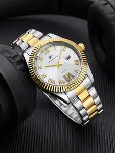 Men's Business Fashion Round Dial Simulated Quartz Wristwatch, Trendy Versatile Watch, Suitable for Party and Daily Wear, Perfect Birthday Gift, Comes with Gift Box