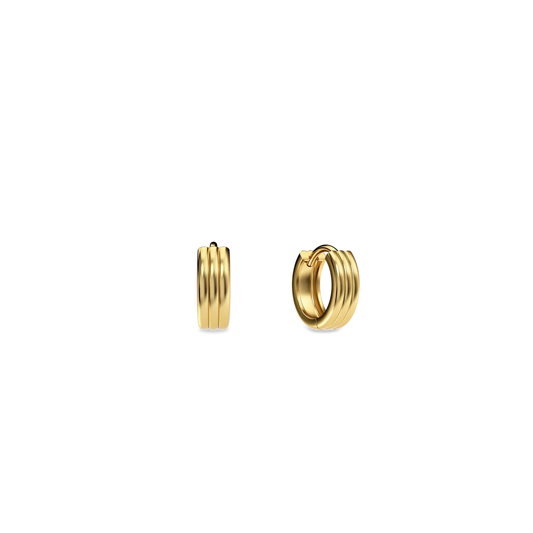 PASCAL Triple Hoop Earrings for Women 18K Gold Vermeil Layered Hoop Earrings Minimalist Statement Jewelry Gift