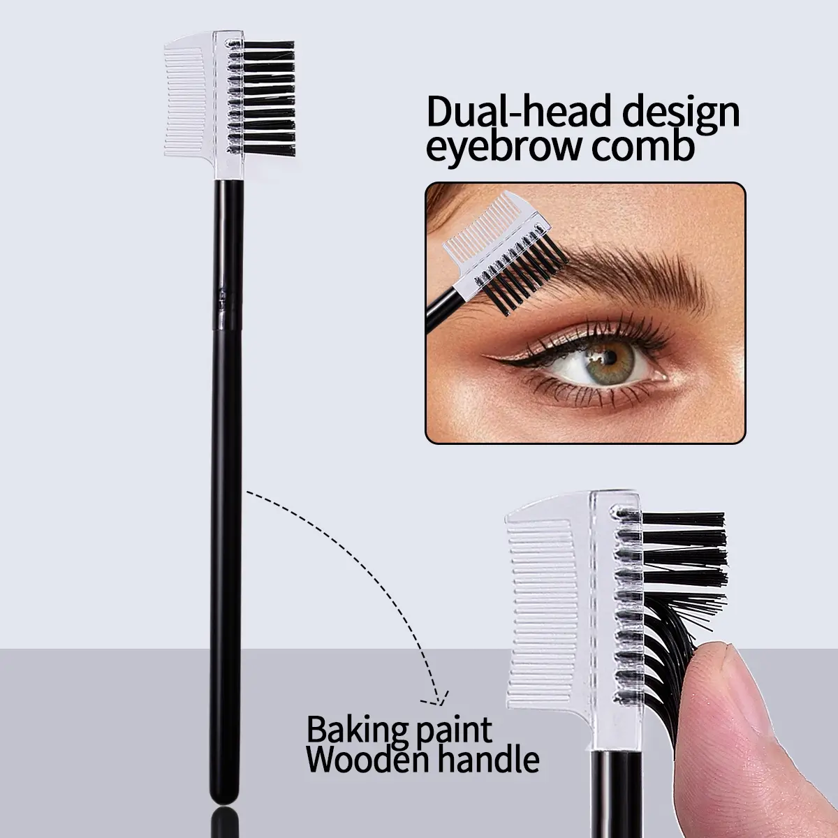 Perfect Eyebrow Brush and Eyelash Comb, High-Quality Soft Bristles for Easy Application, Ideal Tool for Makeup Enthusiasts, Cosmetic