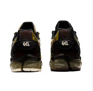 Black & Gold Retro Running Shoes – Breathable, Cushioned & Perfect for Daily Wear or Street Style