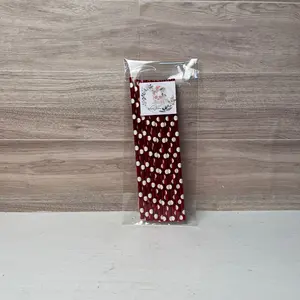 Paper Straws (10 pack) Red with White Metallic Dots