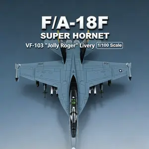 F/A-18 Hornet Strike Fighter Plane Metal Fighter Military Model Diecast Plane Model for Collection or Gift, 1/100 Scale