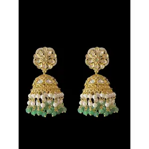 DER580 Mona polki jhumka -  ( READY TO SHIP )