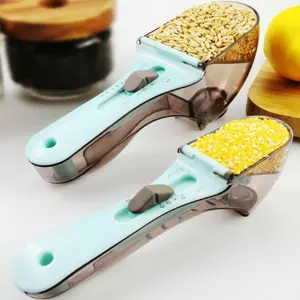 Adjustable Measuring Spoon, 2 Counts/set Multifunctional Baking Measuring Cup with Accurate Measurements, Kitchen Utensils for Home Baking House, Kitchen Gadgets