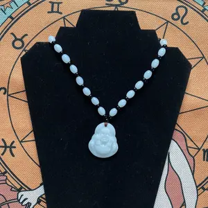 Buddha white blanco de cuarzo real Angel Christianity