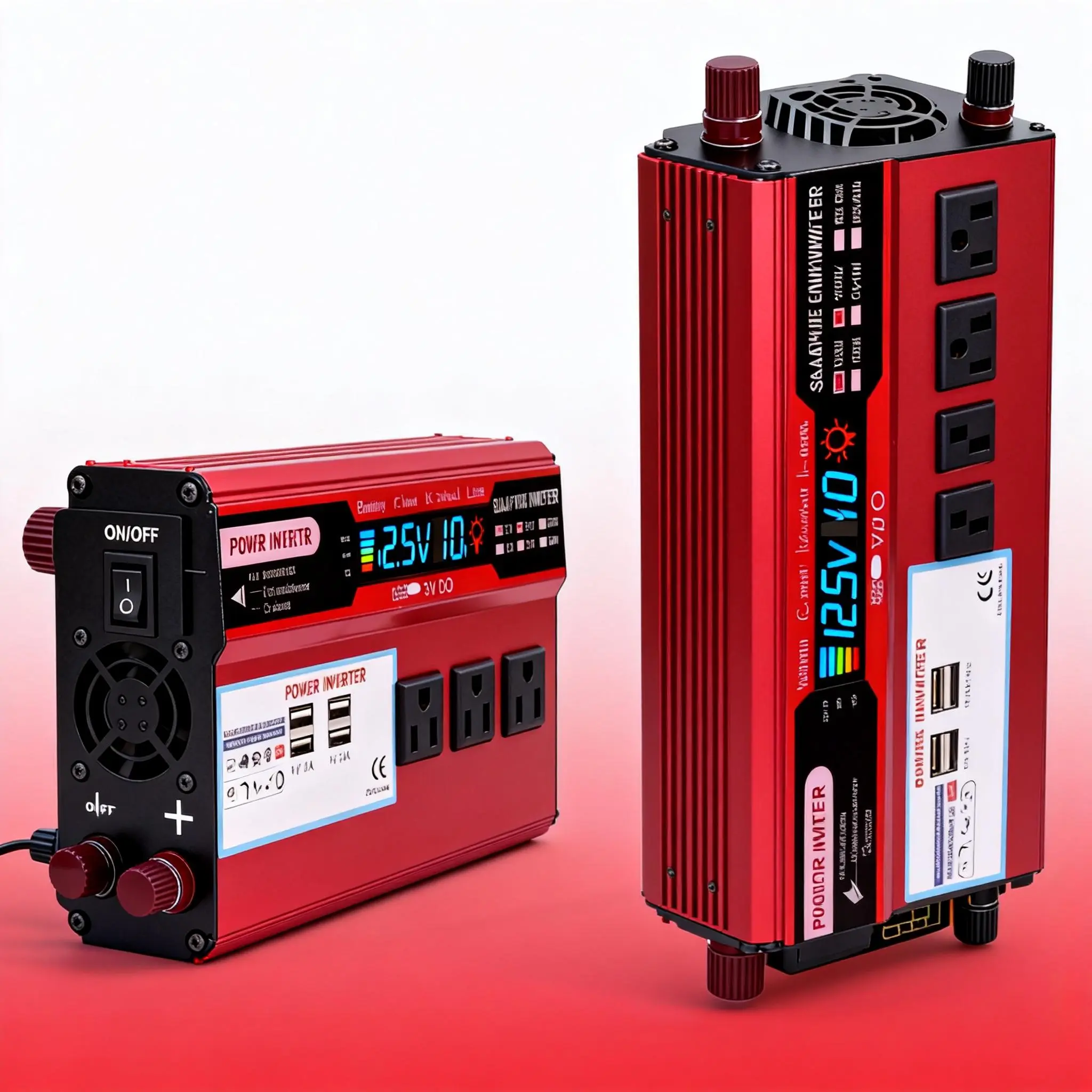 5000W Peak Car Power Inverter DC 12V to AC 110V Portable Voltage Converter, Multi AC Outlets & Fast Charging USB Ports, Vehicle Power Adapter for Truck RV Camping Road Trip Emergency Power Supply