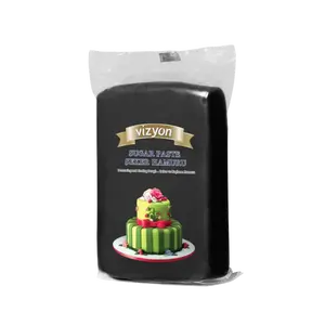 Vizyon Black Fondant 2.2 lbs – Professional Cake Covering & Decorating Fondant