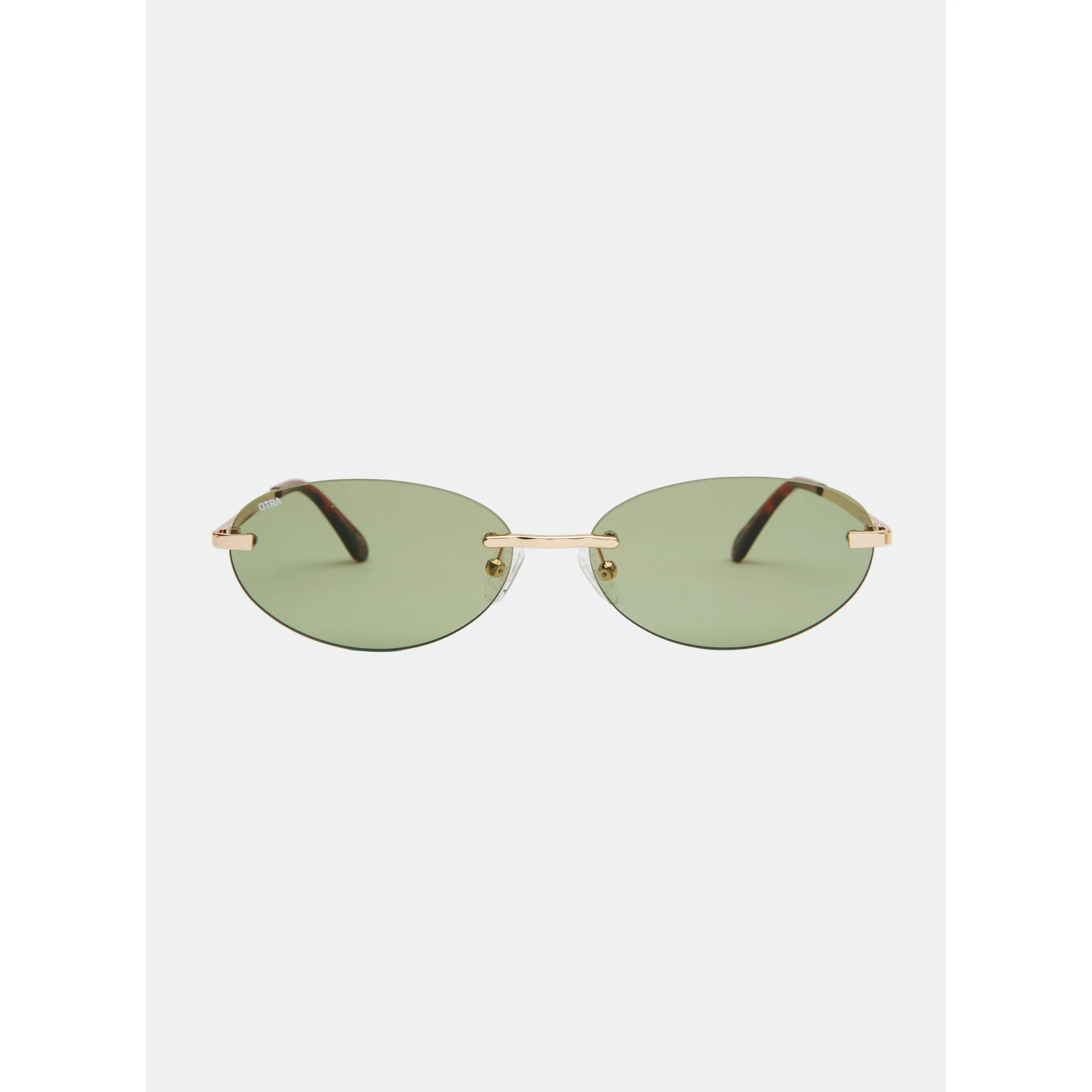 Jasmine - Gold/Green Frameless Sunglasses with Lightweight Rimless Silhouette for Sleek Sophistication