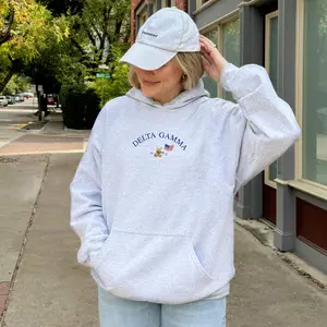 Delta Gamma Teddy Bear - Ash Hoodie