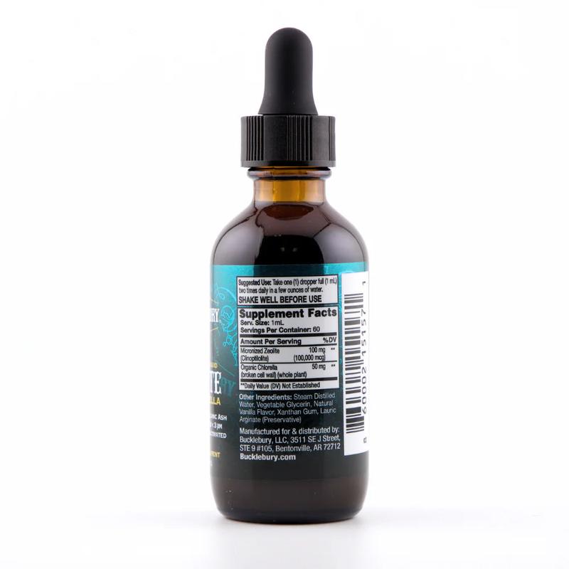 Bucklebury Zeolite Suspension Liquid with Chlorella 2 FL. Oz. (60 mL)