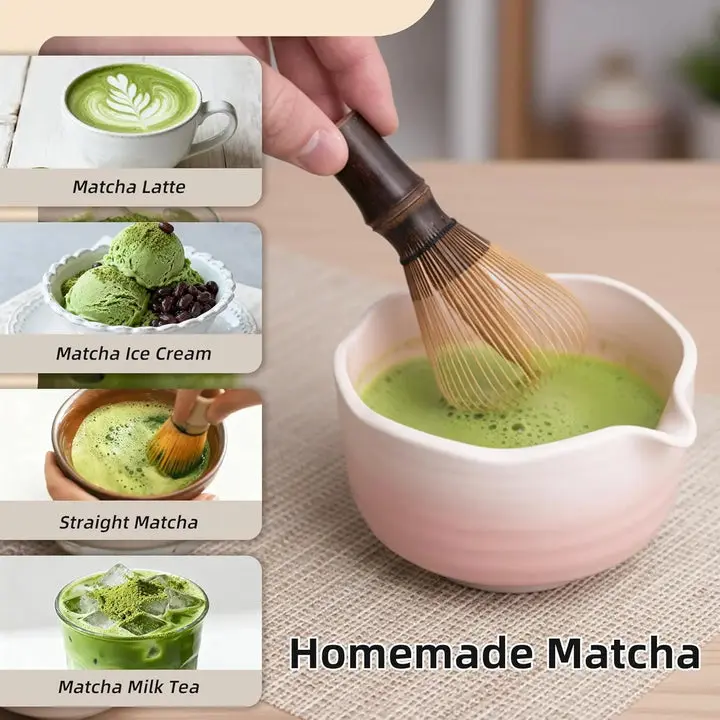 Shin Chasen Handmade Bamboo Matcha Whisk 100% Natural Bamboo Whisk Tea Brush Whisk Mixer Whisker For Making Ceremonial Grade