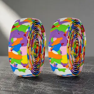 Anti-Slip Bike Handlebar Tape Grip: High Elasticity Wear-Resistant for Road Mountain Bikes, Includes Bar End Plugs, Eco-Friendly Anti-Aging DIY Upgrade, Sports Commuting Repair Accessories