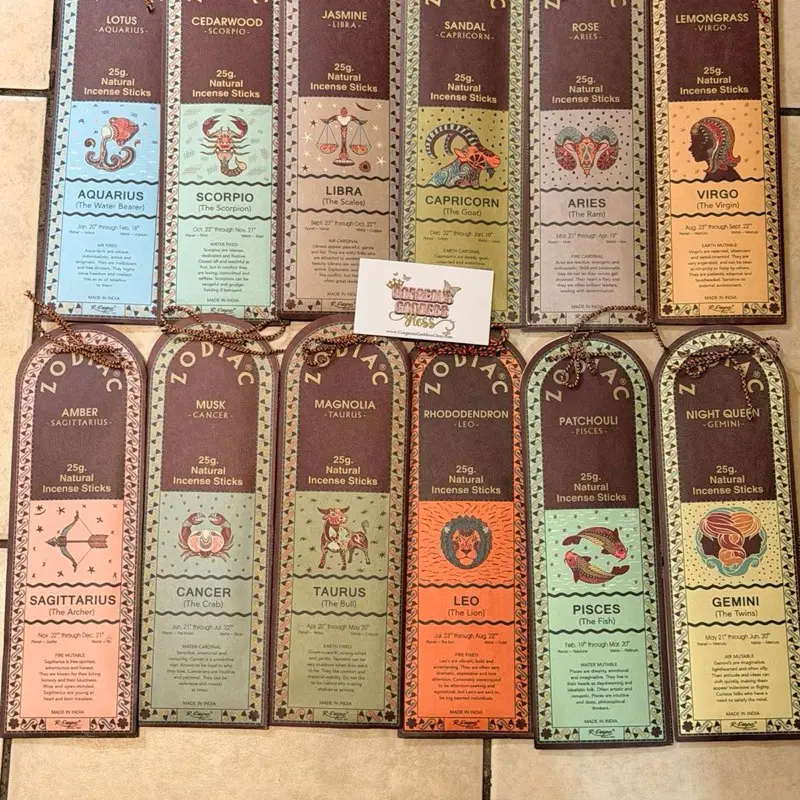 Zodiac Incense Sticks 25g -  30 sticks per pack