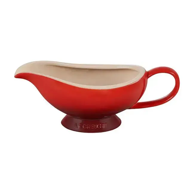 Le Creuset Heritage Wide Mouth Non-Stick Gravy Boat - Premium Stoneware Specialty Kitchen Utensil with Vibrant Glaze, Heat Retention, Durable Build, Oven Safe
