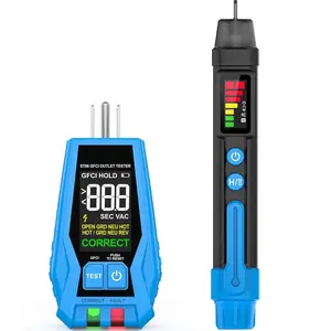 Electrical Test Kit, GFCI Outlet Tester with LCD Display, Non-Contact  Tester Kit with Flashlight, for Wiring Fault Detection, Checking Outlets, and  Testing