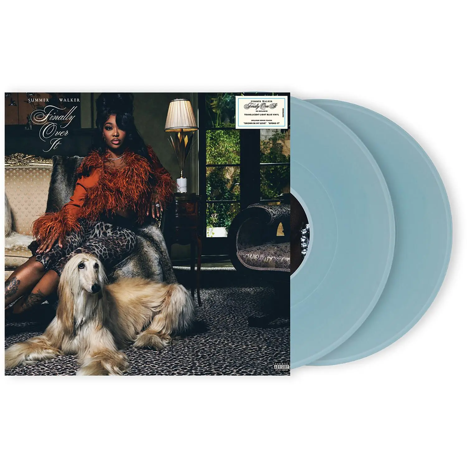 Summer Walker - Finally Over It LP Long Play Vinyl Record, Explicit, Blue Colored Vinyl, 2025 Release, Soul/R&B Album Tracks