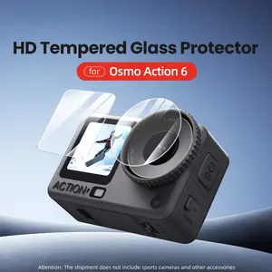Osmo Action 6 Screen Tempered Glass HD Protection Film, Sports Camera Accessories, High Clarity and Scratch Resistant, Durable and Shatterproof