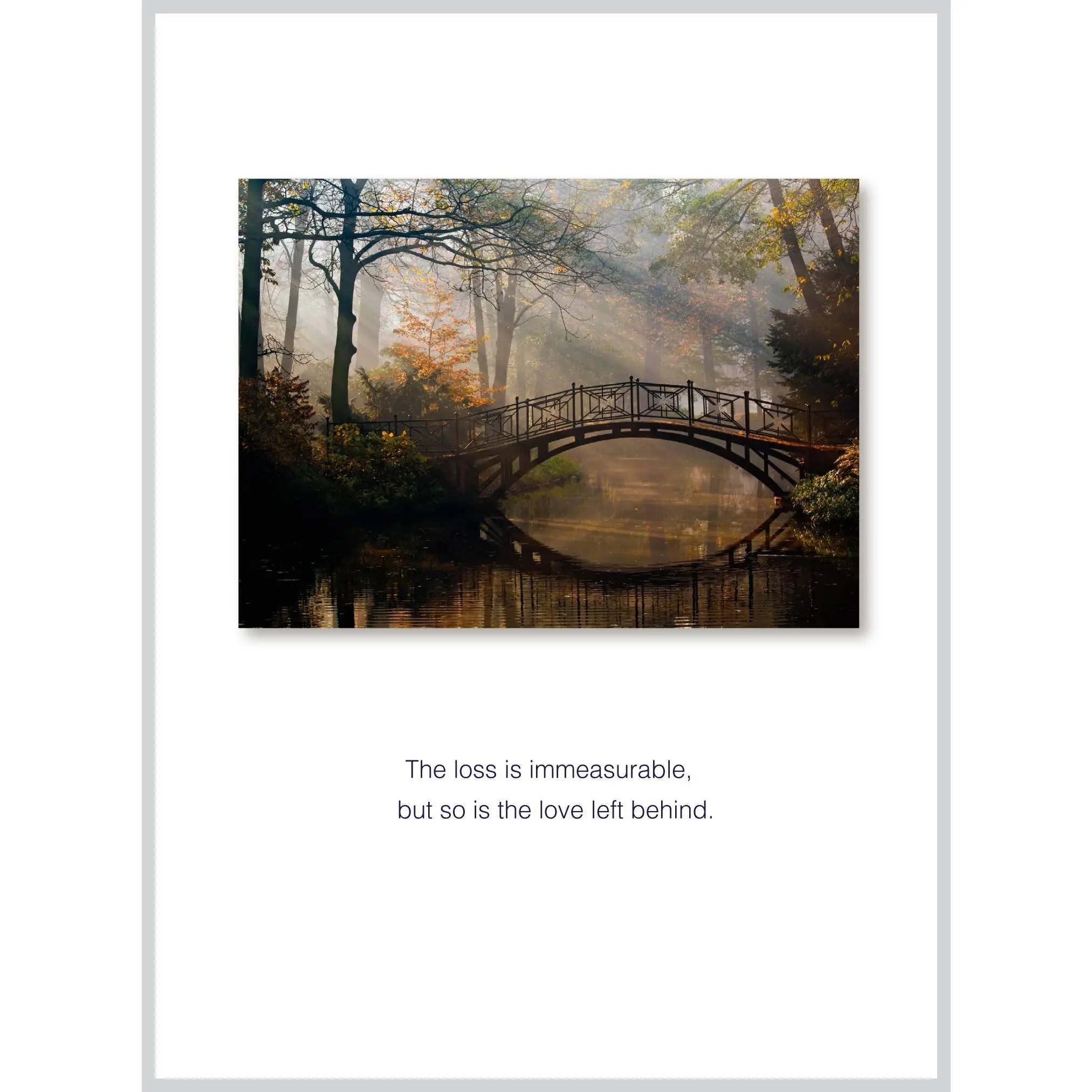 The loss is immeasurable Sympathy Greeting Card