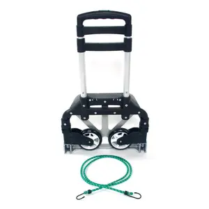 【Summervibes】Ubesgoo Aluminium Portable Folding Collapsible Push Truck,Hand Trolley Luggage Hand Cart and Dolly 165.35 lbs (75kg) for Home, Auto, Office,Travel Use