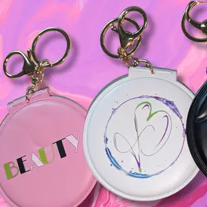 Keychain Beauty Compact Mirror