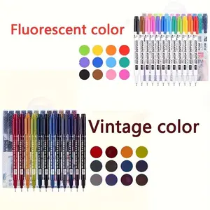 24 Color Drawing Needle Pens, Ultra-Fine Tip 0.5mm/0.197inch, Waterproof Quick-Dry Ink, Non-Toxic Easy Grip, Ideal for Students and Artists