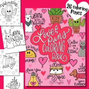 Love & Puns coloring Book
