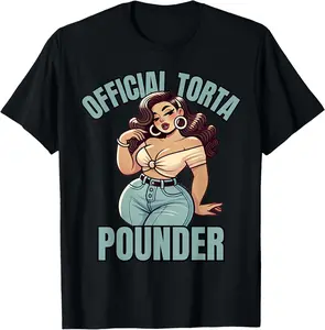 100% cotton Mexican Latino Car Show Cholo Torta Pounder Latina Pinup T-Shirt