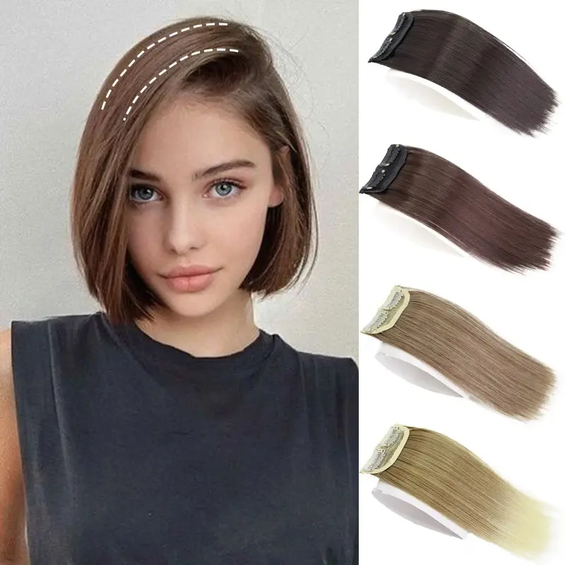 2026 New  Synthetic Hair Pads 20/30CM Clip In Hair Extensions Natural Invisible Hair Piece Thinning Hair Adding Hair Cushion
