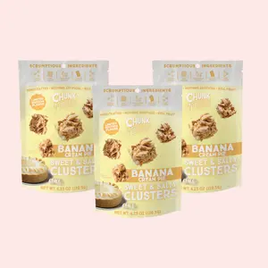 Chunk Nibbles LIMITED-EDITION Banana Cream Pie Snack Clusters | 3 Pack | 4.25oz Bags | Sweet & Salty Cluster Bites