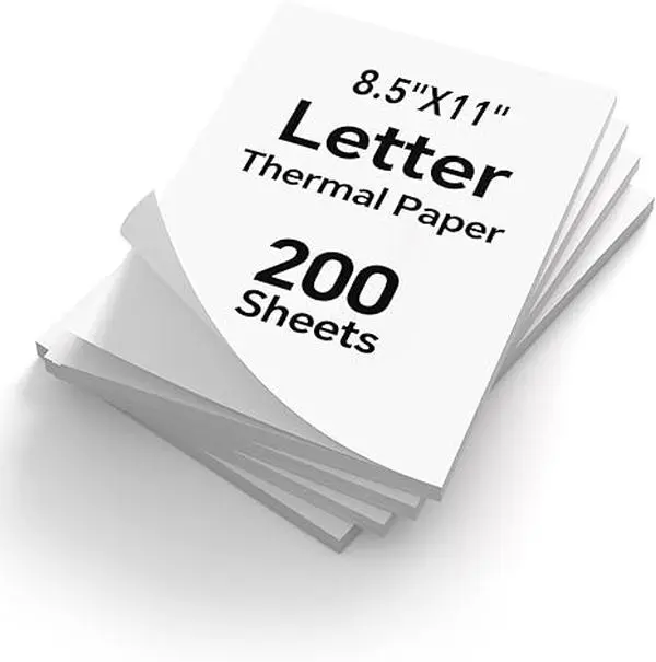 iDPRT Thermal Printer Paper, 200 Sheets Folded US Letter 8.5 x 11 Inch, MT610 & MT888 Thermal Paper,Compatible with iDPRT/HPRT/PRT Portable Printer