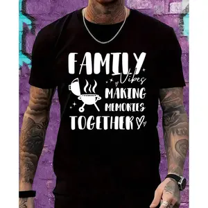Holiday Family BBQ Shirt Matching Tee For Reunion Made In USA For Women For Men [SaffronSequin cotton t-shirt/sweatshirt/hoodie, soft and comfortable]