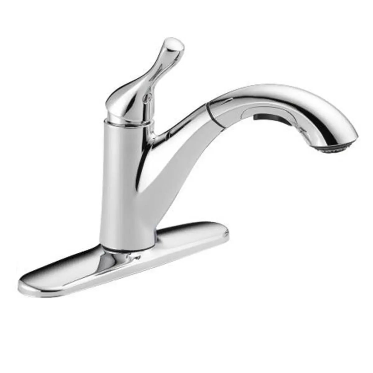 B & K 16953-DST Grant Single Handle Pull-Out Kitchen Faucet Chrome