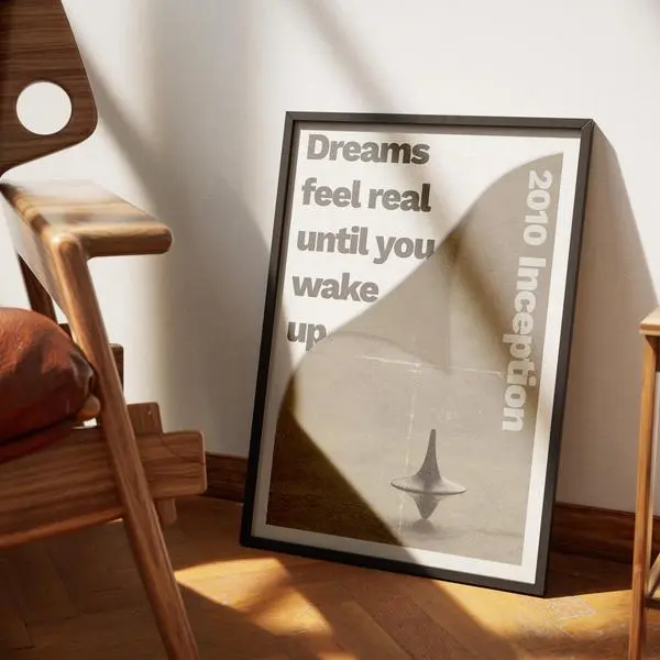 Inception Movie Poster Print Vintage Graphic Christopher Nolan Cinema Art A0-A5 + 50X70 Cm