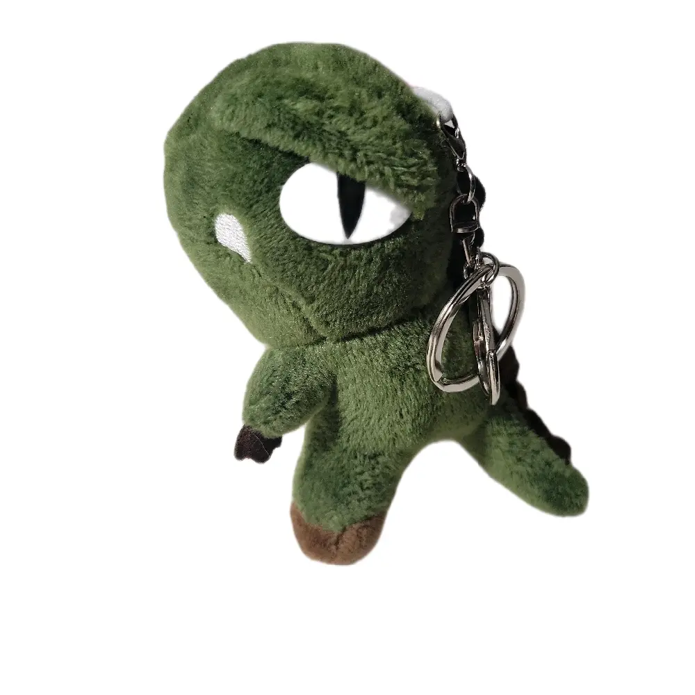 Grumpy Green Dino Soft Toy Plush Key Chain