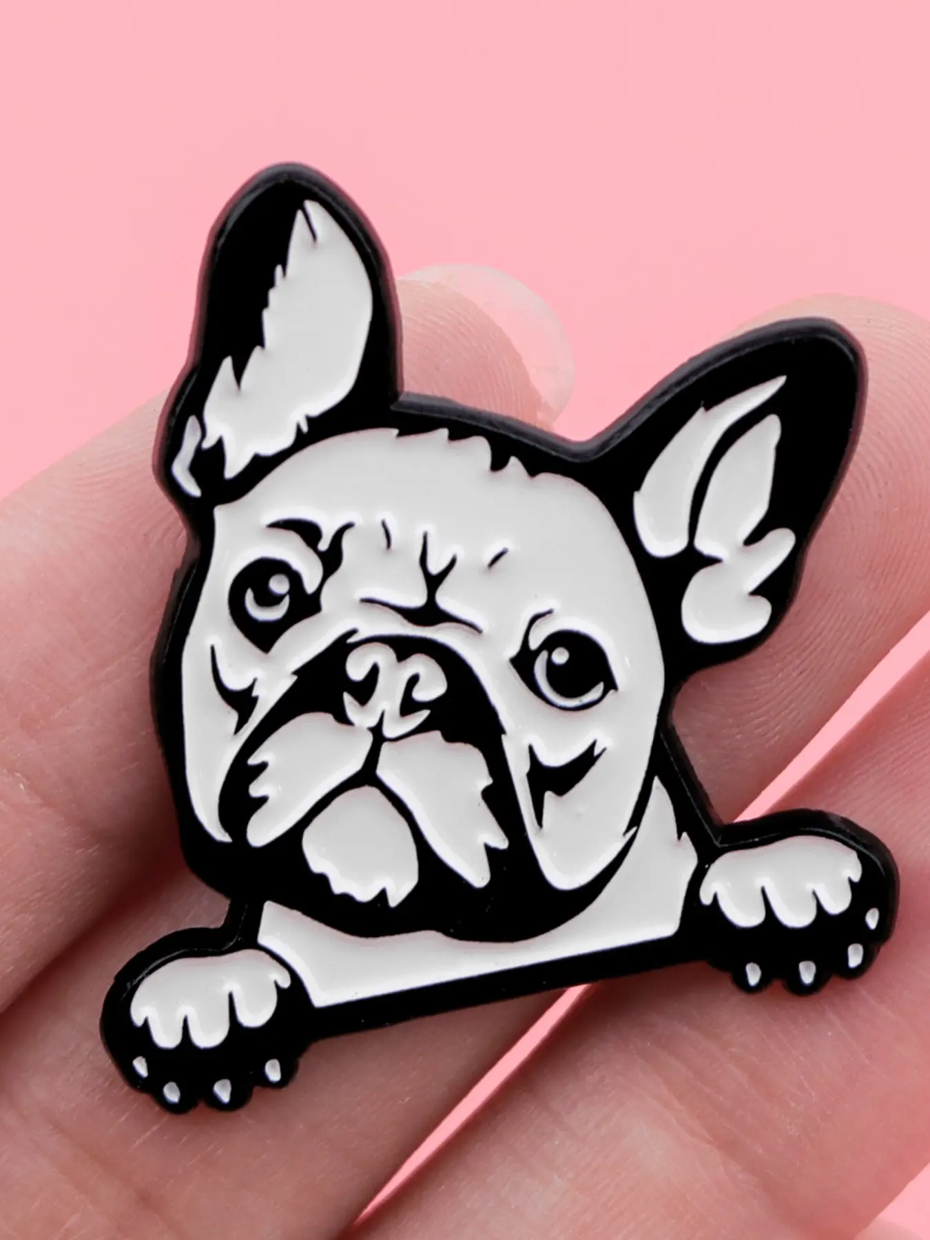 Adorable Dog Cartoon Animal Design Enamel Brooch, Zinc Alloy Badge, Elegant Women's Clothing Accessory, Lucky Holiday Gift, Fashion Accessory