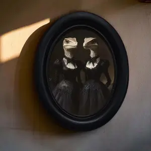 Victoria Style Dinosaur Women Pattern Decorative Artistic Home Decor, Perfect for Halloween Christmas Thanksgiving, Wall Decoration Ornaments for Room Office