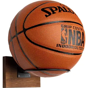 Wall Mount Ball Holder – Display Stand For Basketball Football Soccer Volleyball – Sports Storage Rack For Home Gym