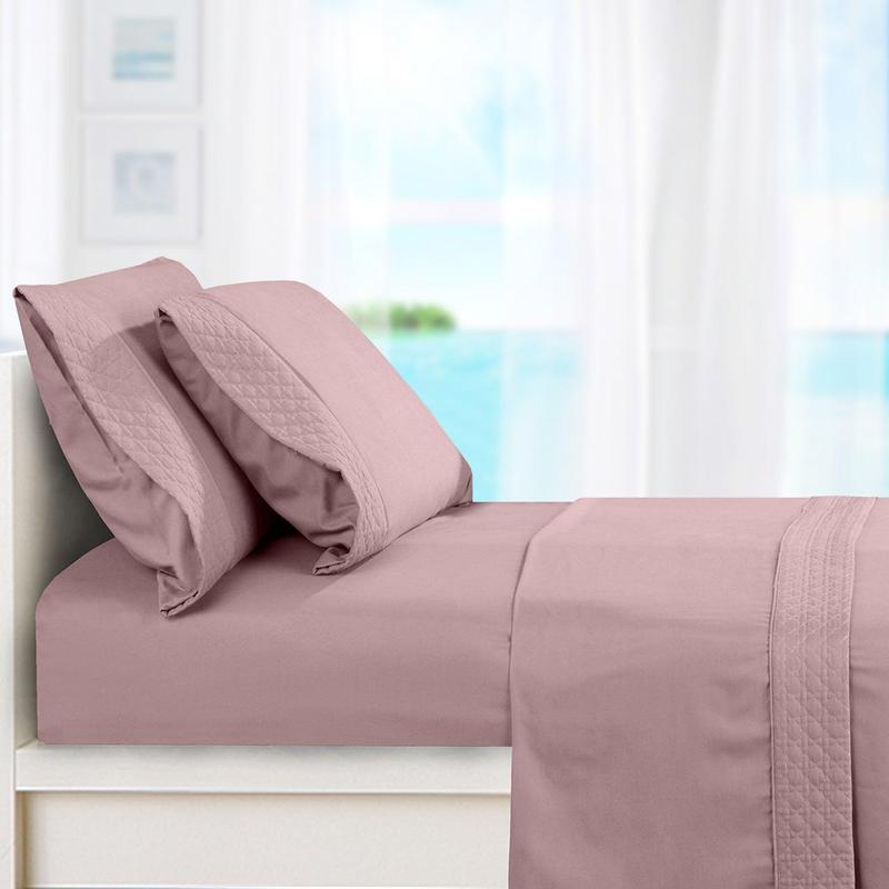 Elegant Comfort Quilted 4-Piece Sheet Set - Premium Hotel Quality with Deep Pocket and Quilted Hem Design