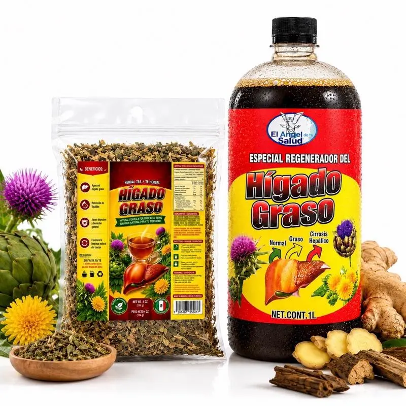 MAANI ESSENCE Herbal Tonic & Tea Combo | 1000ml Herbal Drink with Milk Thistle, Dandelion, Boldo, Artichoke & Maguey Extract