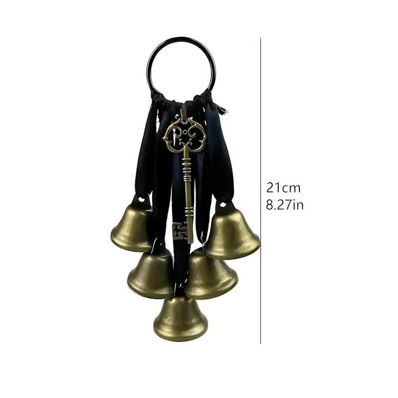 1pc Bohemian Witch Bell Home Protection - Metal Wall Hanging with Ribbon, Attracts Positive Energy, Repels Negative Energy, Perfect Witchcraft Gift, Suitable for Room Decor