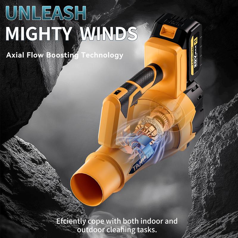 Tanlook Cordless Electric Leaf Blower/Snow Blower - 26000 RPM Max Power, 2×4.0Ah Batteries, Lightweight Handheld for Efficient Leaf & Snow Removal, Powerful Performance & User-Friendly Design